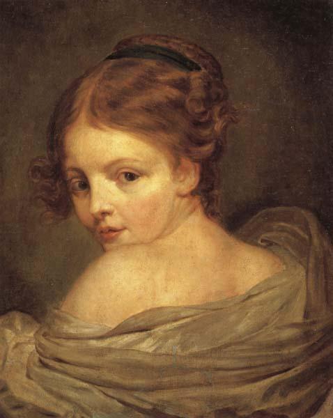Jean Baptiste Greuze Young Woman Seen from the Back France oil painting art